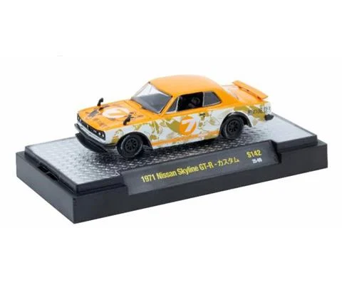 1971 Nissan Skyline GT-R in Orange and White with Dirty Decorations