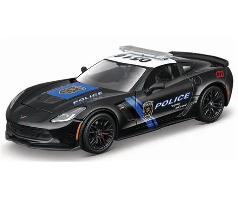 Police - 2015 Chevrolet Corvette Z06 in Black and White