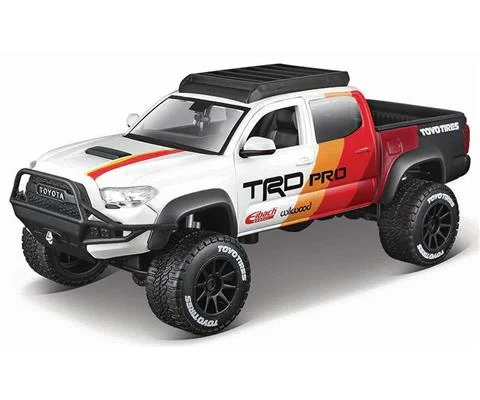 2023 Toyota Tacoma TRD Pro Pickup Truck in White - Maisto Design Off-Road Series