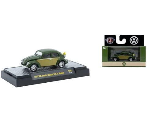 1953 Volkswagen Beetle Deluxe USA Model in Green and Tan - M2MACHINES