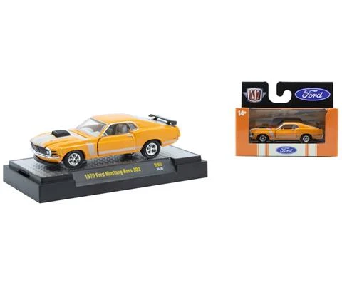1970 Ford Mustang BOSS 302 in Orange and Grey - M2MACHINES