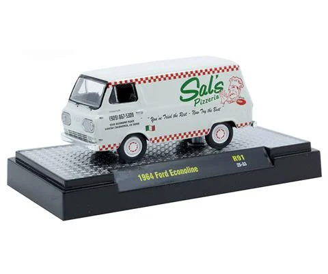 1964 Ford Econoline with Sals Pizzaria Designs in White - M2MACHINES