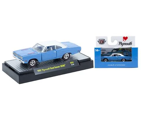 1969 Plymouth Road Runner HEMI in Blue - M2MACHINES