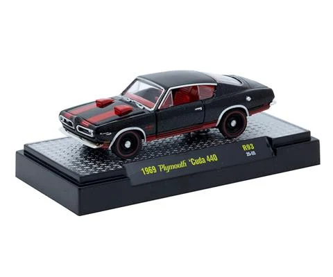 1969 Plymouth Cuda 440 in Red and Black - M2MACHINES