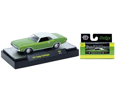 1971 Dodge Challenger in Green with White Top - M2MACHINES