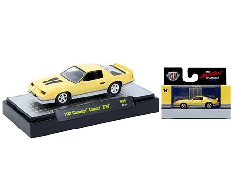 1987 Chevrolet Camaro Z/28 in Yellow with Black Hood Stripes - M2MACHINES