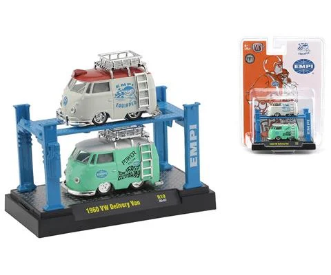 EMPI - 1960 Volkswagen Delivery Van in Cream PMS Cool Gray and in Meadowmist Green with Auto-Lift