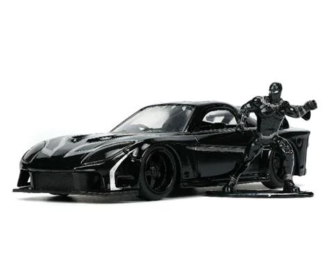 Mazda RX7 with Black Panther Figure - JADA TOYS