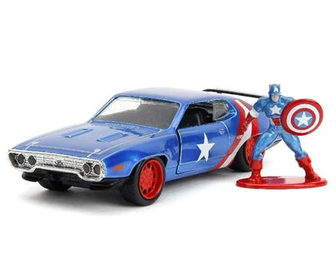 1971 Plymouth GTX with Captain America Figure - JADA TOYS