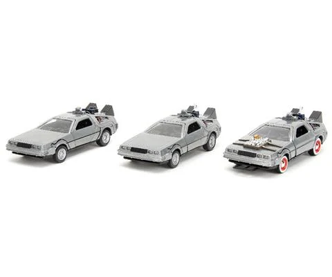 DeLorean Time Machine - Back To The Future 3-Pack