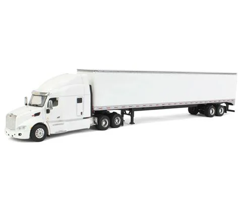 Peterbilt 579 Sleeper Cab and 53 Trailer in Blank White with Single Rear Door - SPECCAST