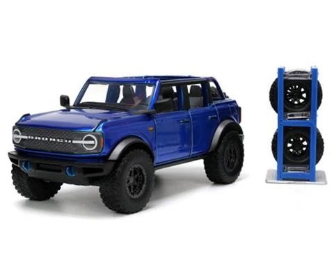 2021 Ford Bronco in Blue with Extra Wheels - Just Trucks