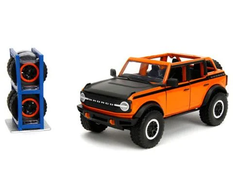2021 Ford Bronco in Orange with Extra Wheels - Just Trucks