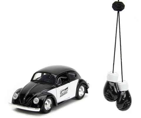 1959 Volkswagen Beetle with Boxing Gloves in Black and White - JADA TOYS