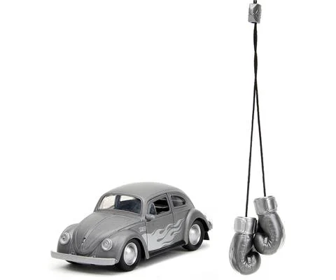 1959 Volkswagen Beetle with Boxing Gloves in Gray - JADA TOYS