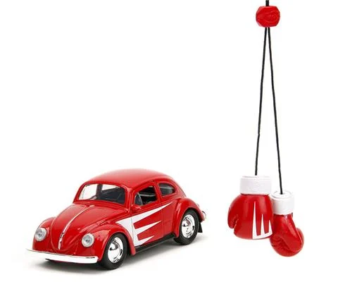 1959 Volkswagen Beetle with Boxing Gloves in Red - JADA TOYS