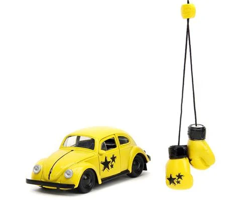 1959 Volkswagen Beetle with Boxing Gloves in Yellow - JADA TOYS