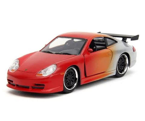 Porsche 911 GT3 RS in Primer Red Orange and Silver - JADA TOYS