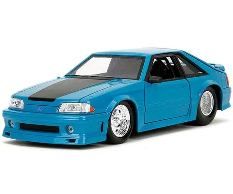 Jakobs 1989 Ford Mustang GT in Blue with Black Hood Stripe - Fast and Furious