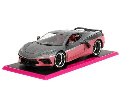 2020 Chevrolet Corvette in Pink and Grey with Base - JADA TOYS