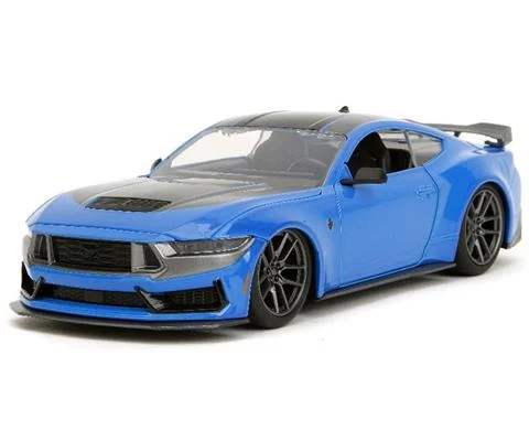 2024 Ford Mustang Dark Horse in Glossy Blue and Black - JADA TOYS