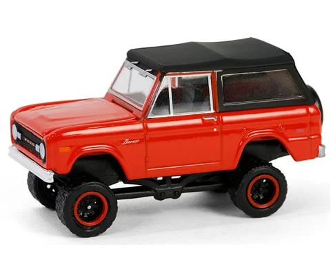 1969 Ford Bronco Lifted with Soft Top in Poppy Red - GREENLIGHT