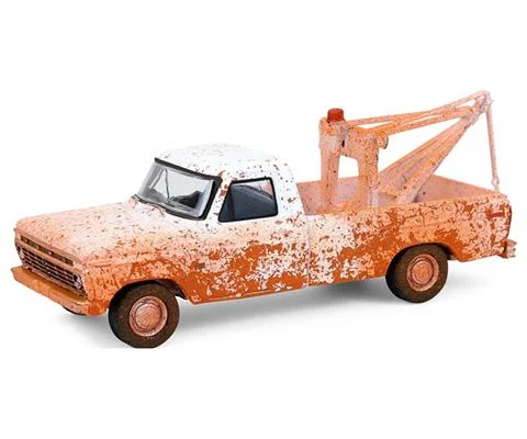 1973 Ford F100 Pickup Truck with Drop-In Tow Hook in White Weathered