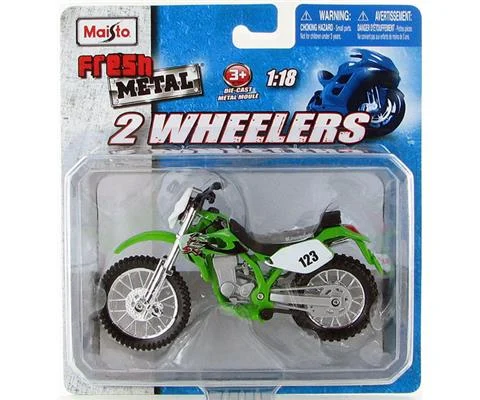 Kawasaki KLX Motorcycle in Green - Fresh Metal 2 Wheelers Series
