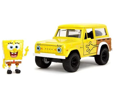 1972 Ford Bronco with SpongeBob Figure - JADA TOYS