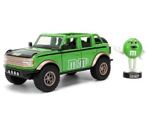 M Ms - 2021 Ford Bronco in Glossy Green with Green M M Figure