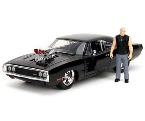 Doms Dodge Charger R/T Model Kit with Dom Figure - JADA TOYS