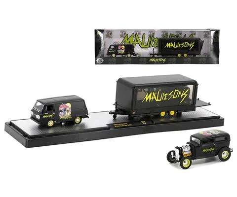 Maui Sons - 1964 Ford Econoline Truck in Black and 1932 Ford Tutor Sedan in Black
