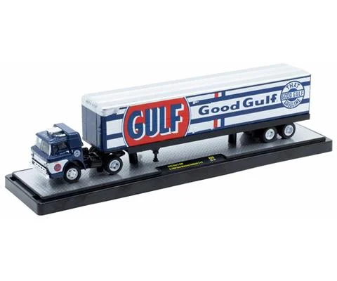 1970 Ford C-600 Gulf Good Gulf Transport and 1968 Ford Mustang Fastback - A stunning tractor-trailer dressed in iconic