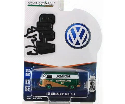 Goodyear - 1964 Volkswagen Panel Van in Green with Mismatched Blue and Green Chrome Rims