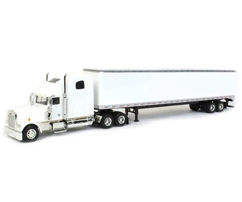 Freightliner Classic XL Tractor Trailer with Sleeper Cab in Blank White with Single Rear Door - SPECCAST