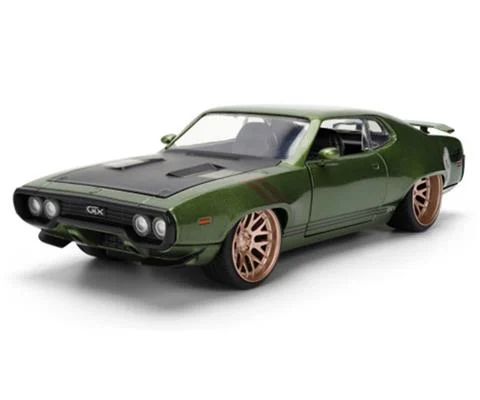 1972 Plymouth GTX in Dark Green - JADA TOYS