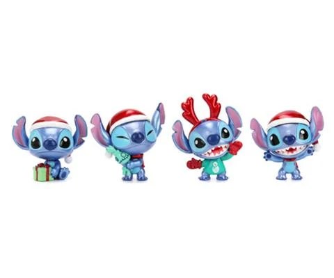 Disneys Stitch Holiday Figure 4-Pack Set - METALFIGS