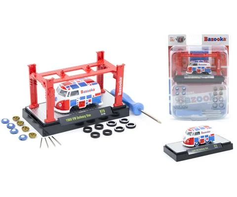1960 VW Delivery Van in Red and Blue Checkers - M2MACHINES