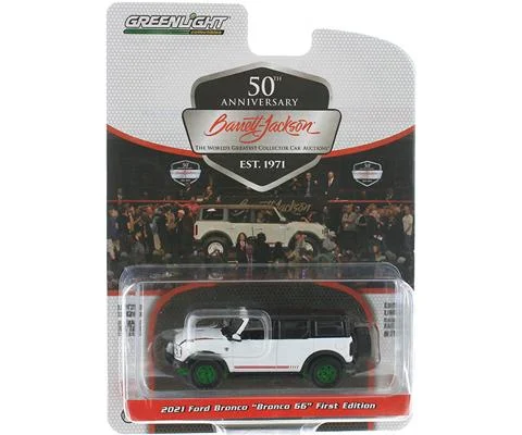2021 Ford Bronco First Edition Lot #3001 in Oxford White with Black Roof - GREENLIGHT