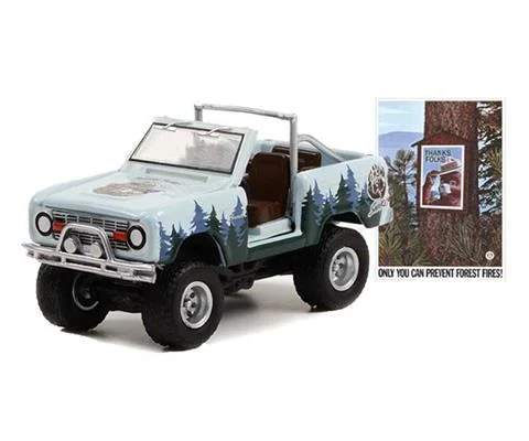 1967 Ford Bronco Doors Removed Only You Can Prevent Forest Fires - GREENLIGHT