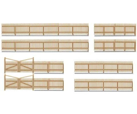 Wooden Fence Plastic Model Kit - KIBRI