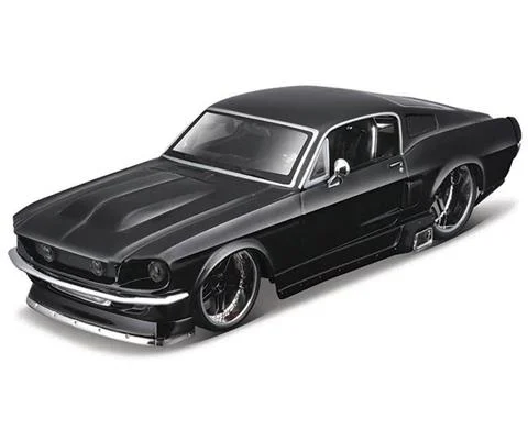1967 Ford Mustang GT in Flat Black - Assembly Line Diecast Metal Model Kit