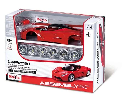 LaFerrari in Red - Assembly Line Diecast Metal Model Kit