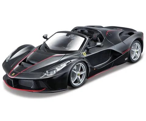 Ferrari LaFerrari Aperta in Black - Assembly Line Diecast Metal Model Kit