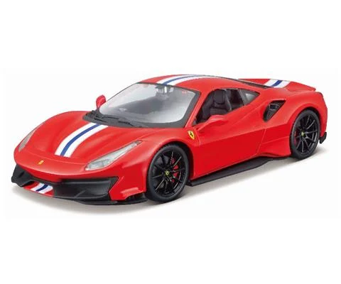 Ferrari 488 Pista in Red - Assembly Line Diecast Metal Model Kit