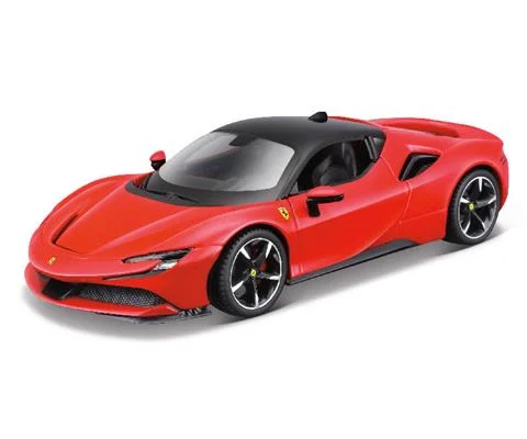 Ferrari SF90 Stradale in Red - Assembly Line Diecast Metal Model Kit