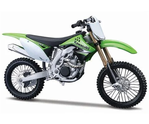Kawasaki KX 450F Motorcycle in Green - Assembly Line Diecast Metal Model Kit