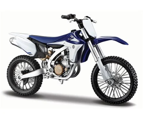Yamaha YZ450F Motorcycle in Blue and White - Assembly Line Diecast Metal Model Kit