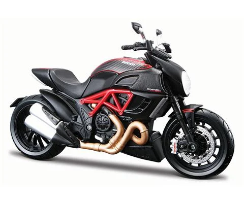 Ducati Diavel Carbon Motorcycle in Red and Black - Assembly Line Diecast Metal Model Kit