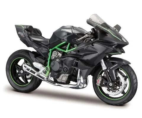 Kawasaki Ninja H2R Motorcycle in Grey - Assembly Line Diecast Metal Model Kit